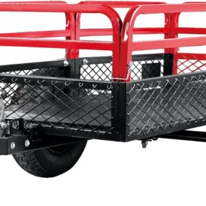 Heavy-Duty Steel Dump Cart Utility Trailer, 1500 lb, 15 Cu Ft